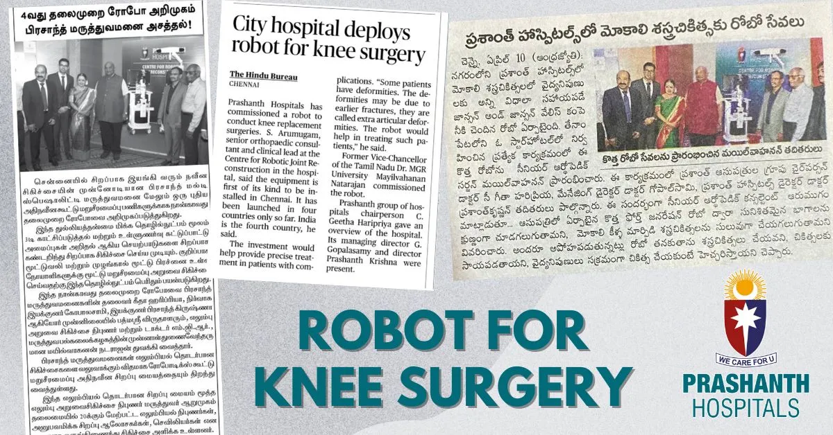 Robotic System for Knee Replacement Press Release