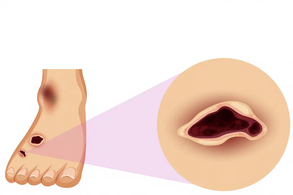 Diabetics Get Foot Ulcers