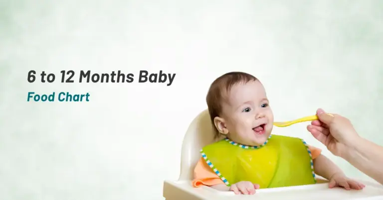 6 to 12 months baby food chart | Prashanth Hospitals
