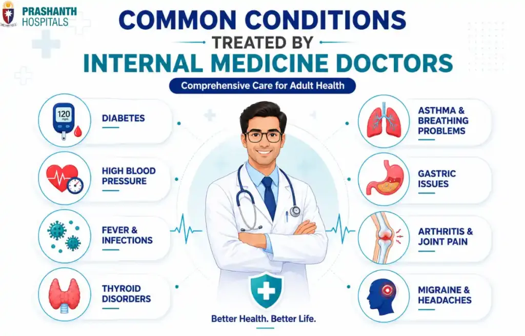 what internal medicine doctors treat