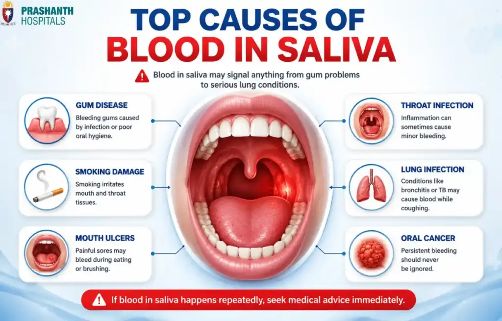 Top causes of Blood in Saliva
